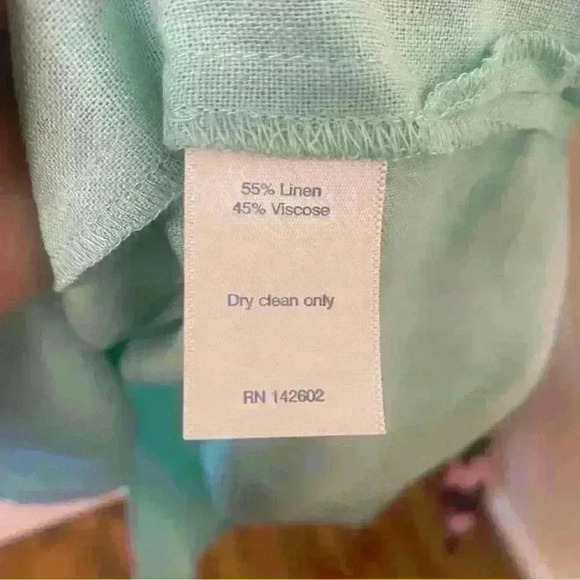 Sail To Sable Linen Tunic Dress Classic in Aqua size XL - Picture 6 of 11